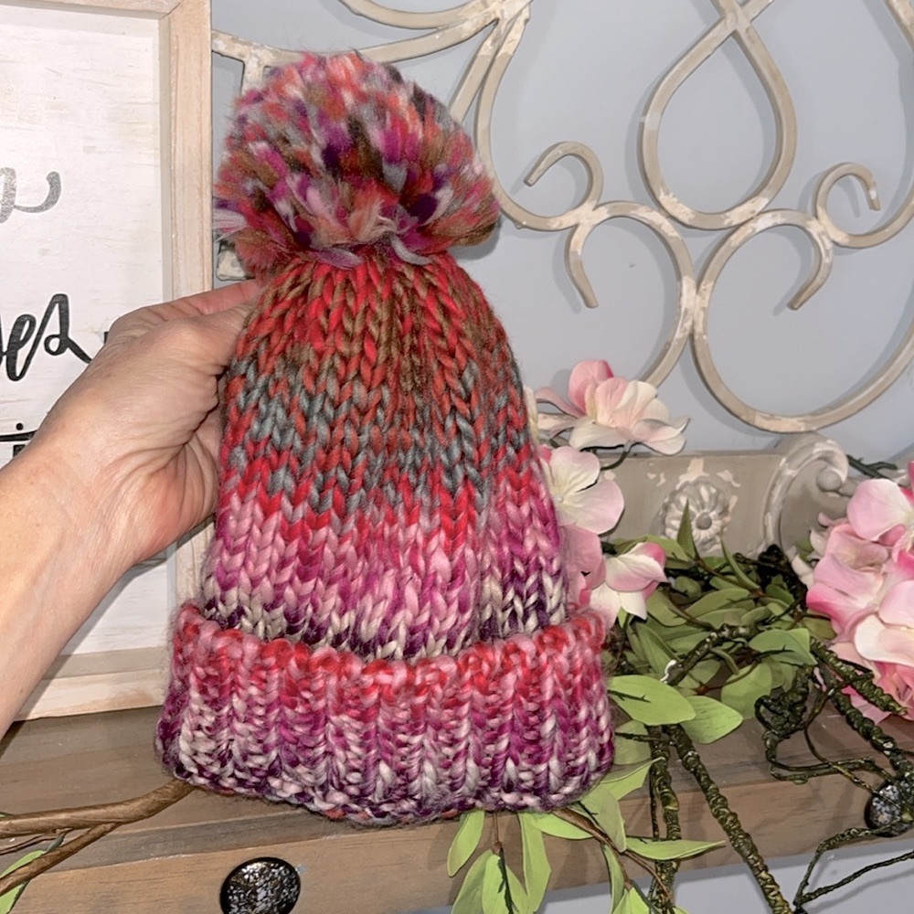 Colorful Winter Cap Beanie Crochet Hat Toboggan Claire’s Womens New